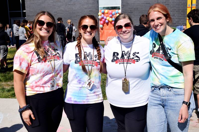 Eighth-grade students at Berg Middle School celebrate their last day as middle schoolers on May 26 by participating in carnival activities.
