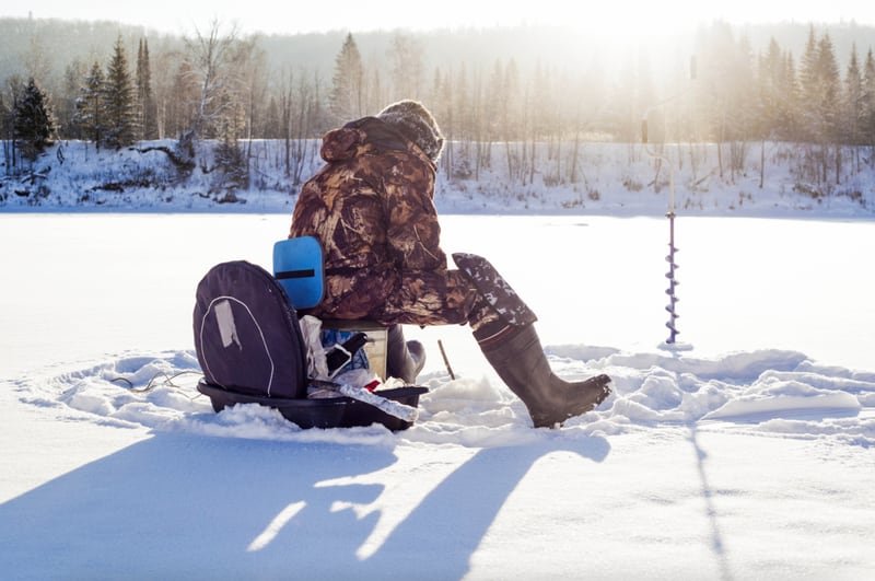 Ice fishing can be a fun way to be active outdoors during the cold winter months.
