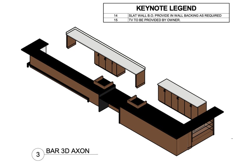 Renderings from ISG, Inc. architectural designs show how the bar could look like at the new clubhouse at Westwood Golf Course.
