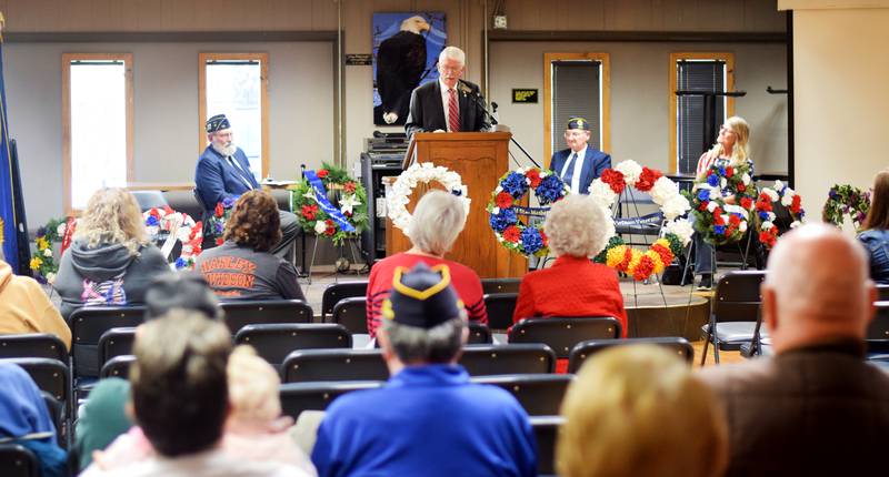 Local veterans were honored during a Veterans Day ceremony Saturday, Nov. 11 at the American Legion Post 111 in Newton. In addition to a volley of rifle fire and the sounding of the Taps, speakers provided benedictions, offered words of encouragement and highlighted the services veterans do for their communities.
