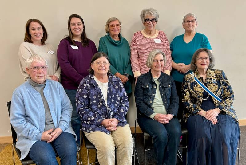 Newly elected officers of the Grinnell Chapter of the Daughters of the American Revolution.