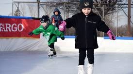 Iowa Wild, Wells Fargo construct free community ice rink in DMACC’s Legacy Plaza
