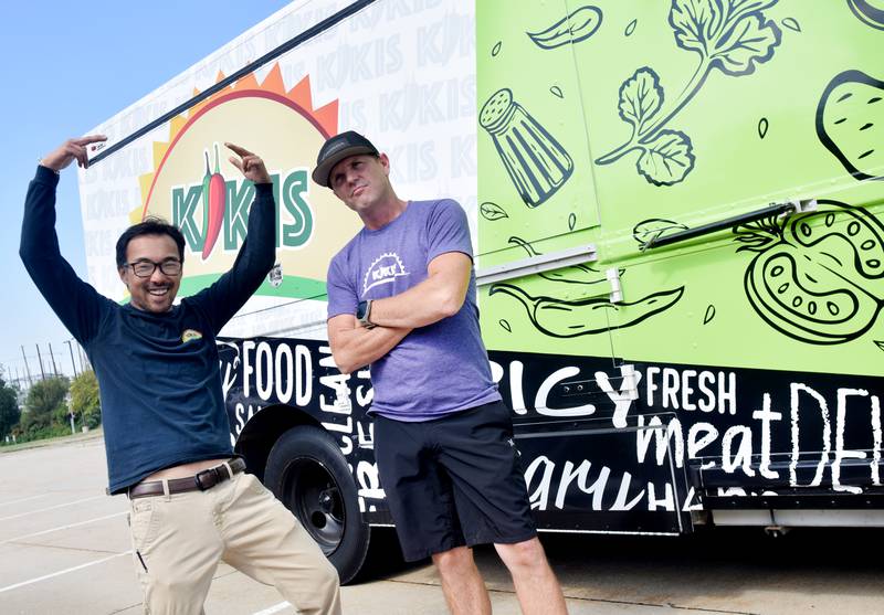 From left: Doni Kim and Damon Pool of KIKIS will be participating in the food vendor challenge at the Country Foodie Festival on Sept. 16 at Quarry Springs Park in Colfax. The Newton-based food truck, which is the brain child of Alice Poole features food that fuses American, Mexican and Korean cuisine.