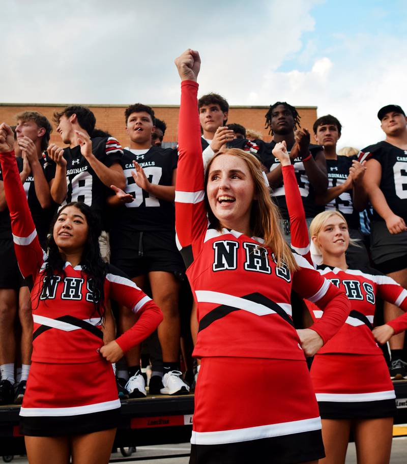 Newton High School holds its Homecoming Parade on Sept. 19 in downtown Newton. In addition to showing off Homecoming King Zane Munger and Homecoming Queen MeLayna Budinich, the event served as a community pep rally led by the cheerleaders, the Newton Pacesetters and varsity football team.