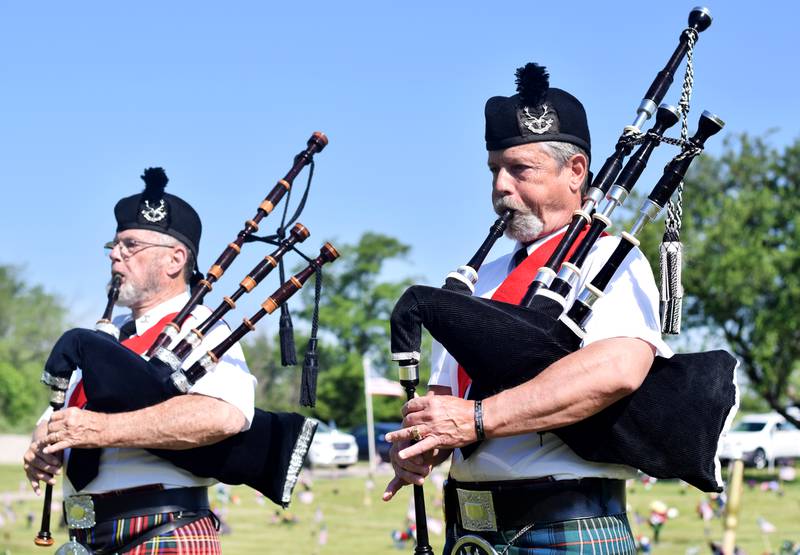 Local veterans observe Memorial Day during a ceremony on May 29 at Union Cemetery in Newton.