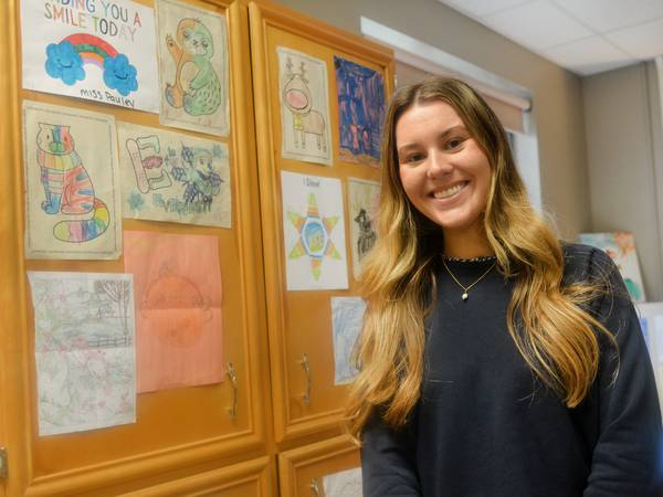 Jensen Pauley is instructing her students in the same building she attended elementary