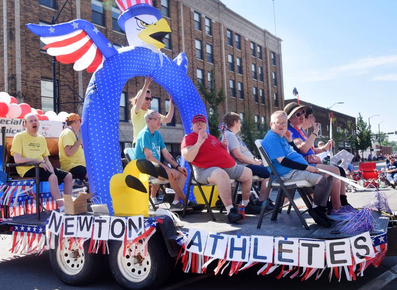 The Newton Chamber of Commerce Fourth of July Parade featured about 100 participants who were greeted by a welcoming community in the downtown district.