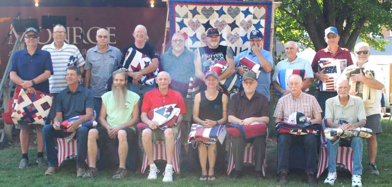 Front row, l-r: Ron VanWyngarden, Russell Lowman, Michael Hummel, Margaret Garrett, Tim Beard, Robert Johnson, Bob Marshall; Back row, l-r: Stuart Rexroat, Jim Tangeman, Verlan VanGorp, Wayne Sliger, Rob Wickett, Larry Garrett, Phil Clark, Jim Kingery, Dwight Miller, Rex Millage