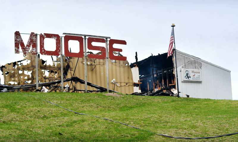 The local Moose Lodge caught fire around 9:30 a.m. Sunday in Newton, destroying the building. No injuries were reported.