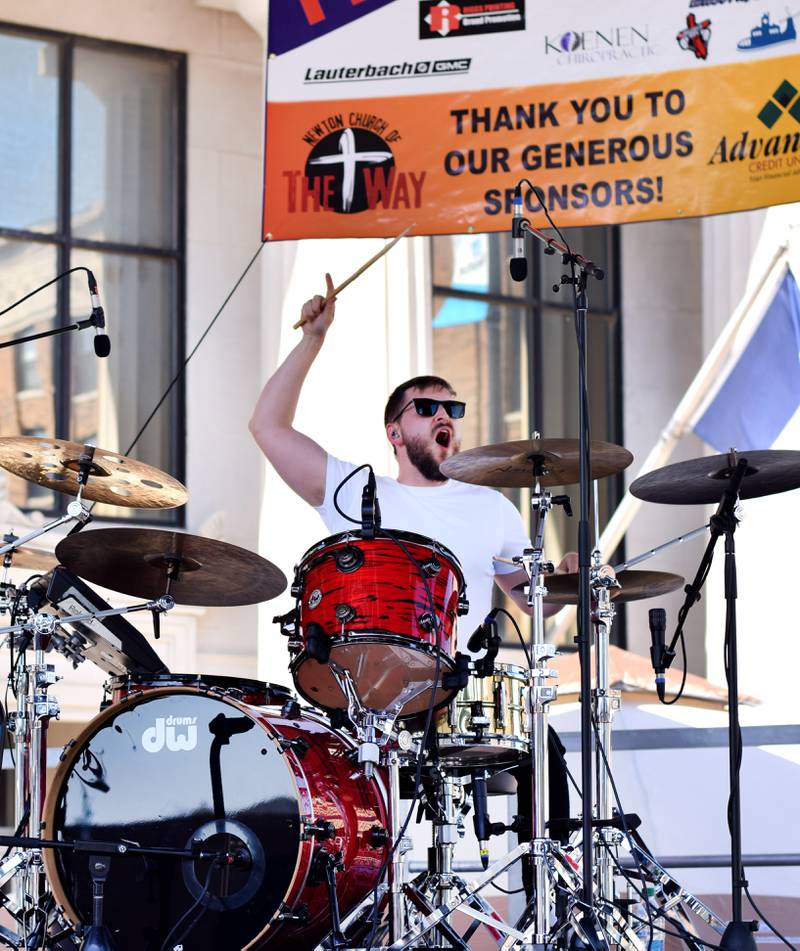 Micah Tyler performs during the inaugural Fierce Faith Music Worship Fest on June 19 in downtown Newton.