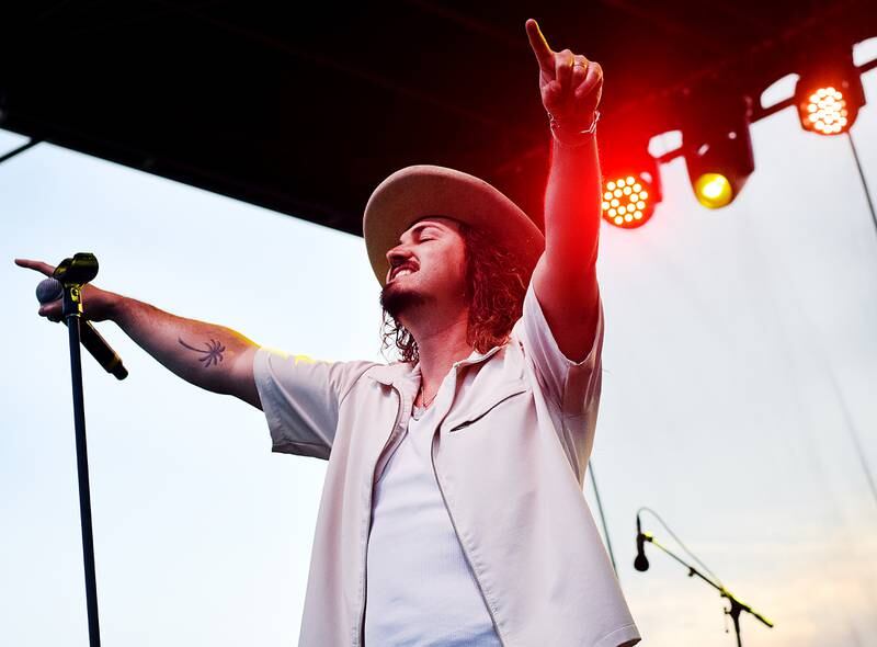 Jordan Feliz performs the headlining set of Fierce Faith Music Fest 2024 on June 15 at Community Heights Alliance Church.