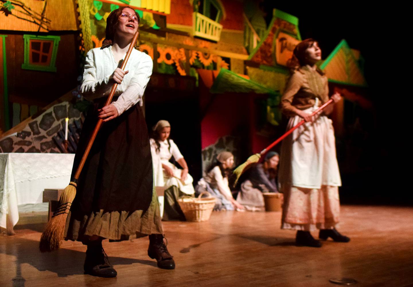 The cast of "Fiddler on the Roof Jr." performs "Tradition" at the Center for Performance at Newton High School. The musical debuts 7 p.m. April 21 and 22 at the high school.