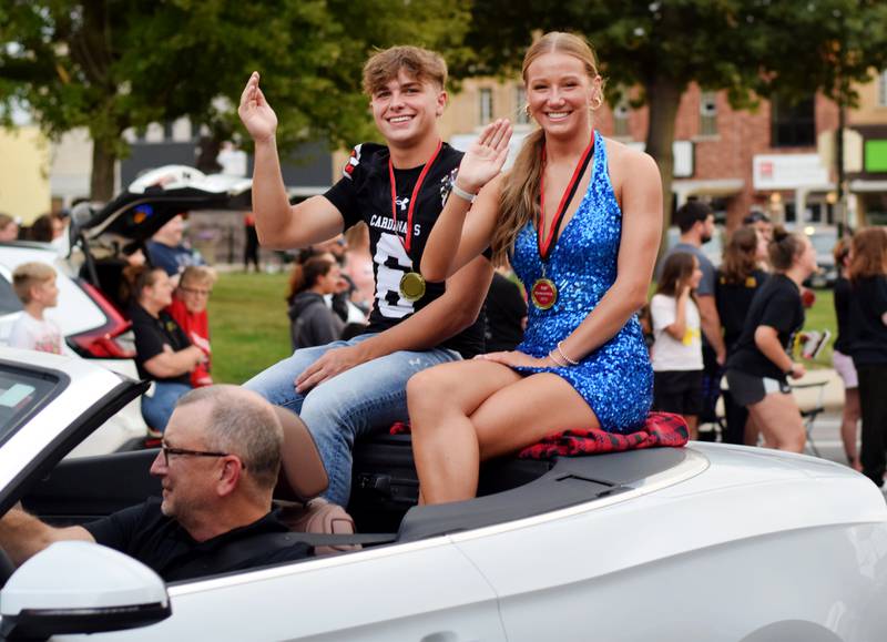 Newton High School holds its Homecoming Parade on Sept. 19 in downtown Newton. In addition to showing off Homecoming King Zane Munger and Homecoming Queen MeLayna Budinich, the event served as a community pep rally led by the cheerleaders, the Newton Pacesetters and varsity football team.