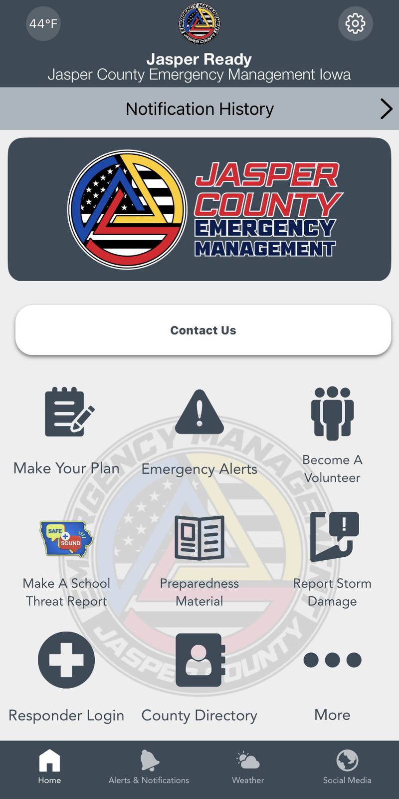The Jasper Ready app is free to download on the App Store and Google Play. The application provides emergency alerts to users and allows them to make their own preparedness plan. There is also an abundance of resources available in the app.