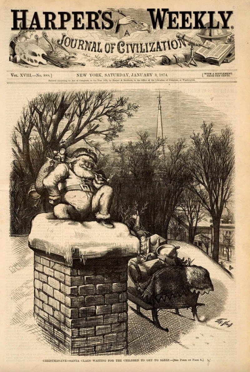 A “grand supper” and masquerade party put on by the ladies of the First Universalist Church at Union Hall on Christmas Eve was the talk of Newton at Christmastime 1874. The Newton Free Press and Republican considered it the “event of the season.”