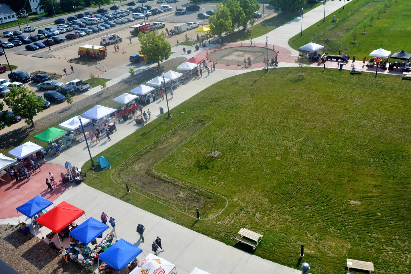 Newton Farmers Market moved from its downtown location to the greenspace of Legacy Plaza this year. The market, which is held 4-6 p.m. every Tuesday, saw hundreds of people attend. Organizers said 34 vendors participated in the market this year, the most the Newton Farmers Market has ever seen.