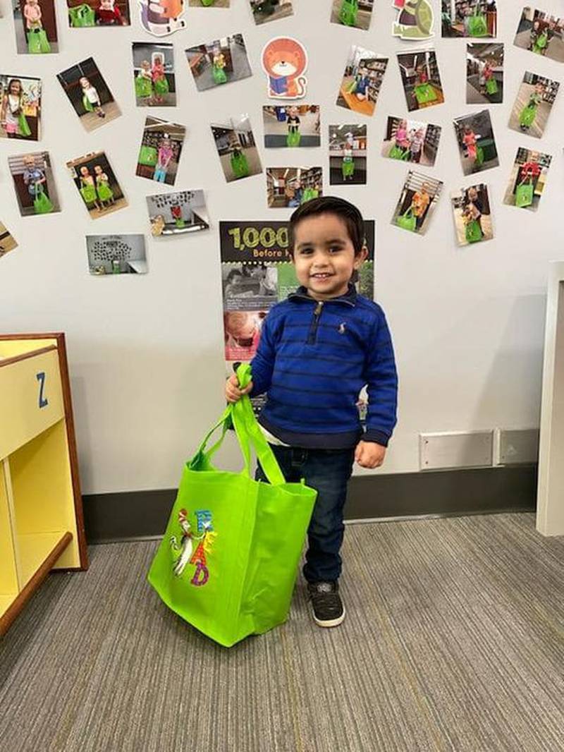 Mateo Ramirez Hilburn, 3, completes the 1,000 Books Before Kindergarten program.