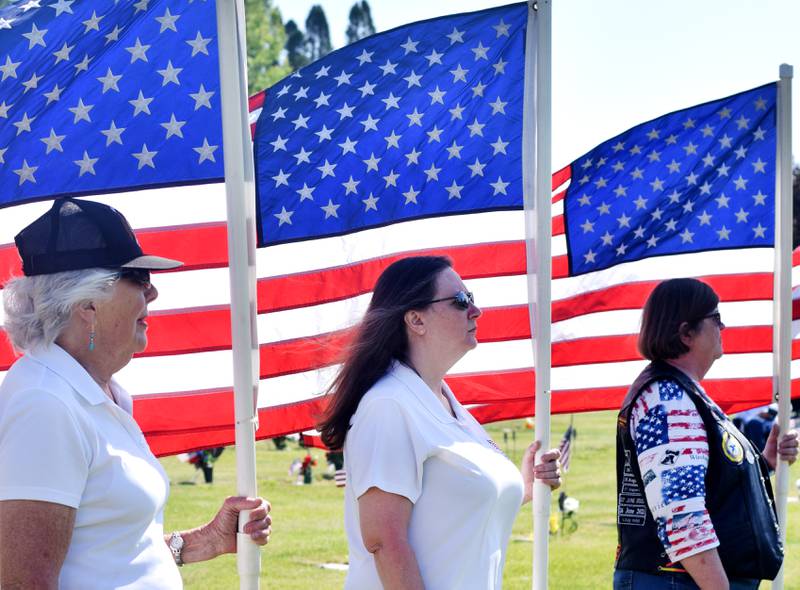 Local veterans observe Memorial Day during a ceremony on May 29 at Union Cemetery in Newton.