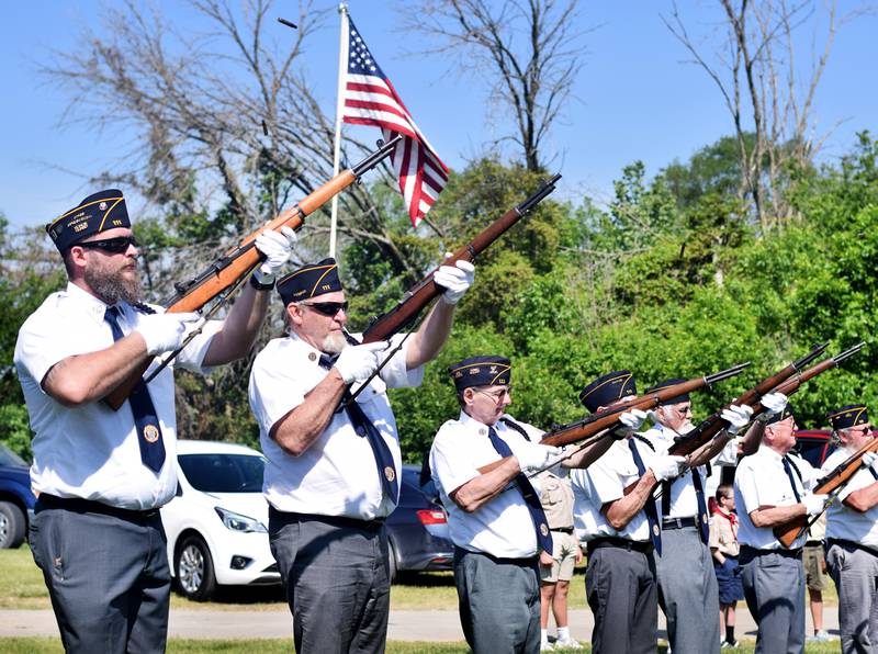 Local veterans observe Memorial Day during a ceremony on May 29 at Union Cemetery in Newton.