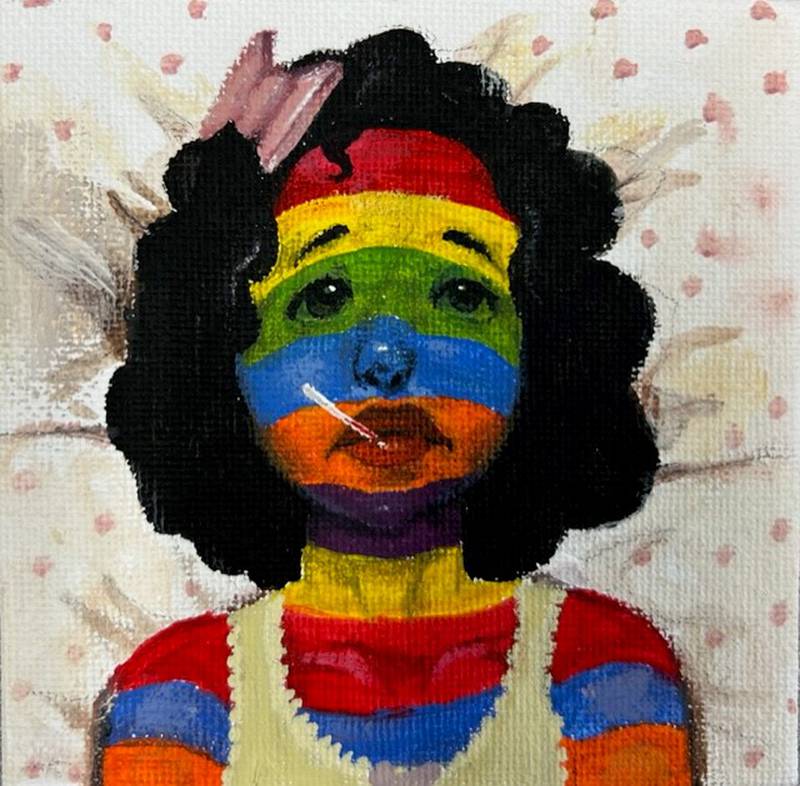Local artists big and small are painting tiny canvases for the Tiny Art Show at the Newton Public Library. Each piece will be put on display and then be put in a silent auction to raise money for the library's roof project.