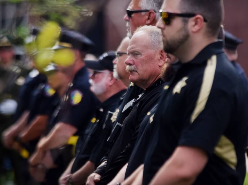 Representatives from all local law enforcement agencies participated in the Jasper County Law Enforcement Memorial service May 18 on the north side of the county courthouse in Newton. Officials from law enforcement agencies, the mayor of Newton and the police department's chaplain gave speeches during the ceremony.