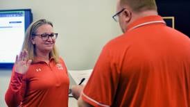 Hilary Foster officially steps in as Cody Muhs exits school board