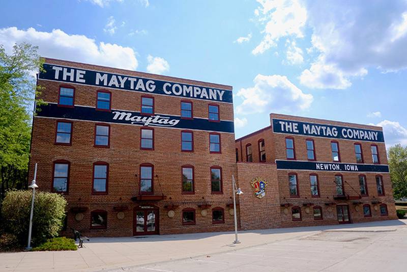 Maytag Buildings 1 and 2 in Legacy Plaza. The City of Newton and Jasper County approved a development agreement for the extensive renovations of a number of buildings in the Legacy Plaza campus, a project that has taken years to fully develop and has been made possible through financing from the county and the establishment of a reinvestment district.