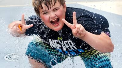 Photos: Splash pad makes long-awaited debut in Newton