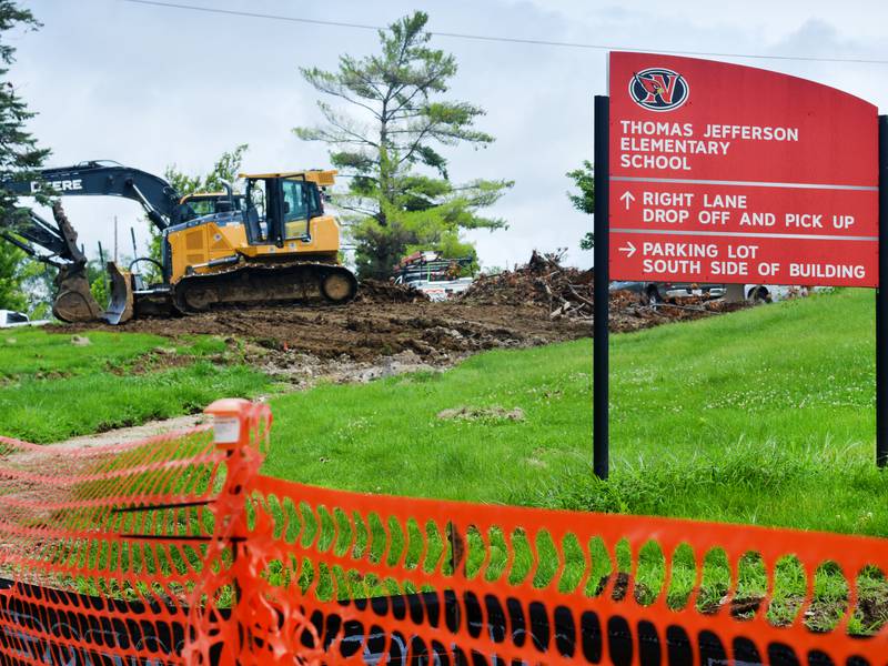 Excessive rain delays parts of Thomas Jefferson Elementary renovation