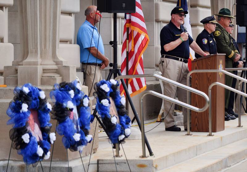 Representatives from all local law enforcement agencies participated in the Jasper County Law Enforcement Memorial service May 18 on the north side of the county courthouse in Newton. Officials from law enforcement agencies, the mayor of Newton and the police department's chaplain gave speeches during the ceremony.