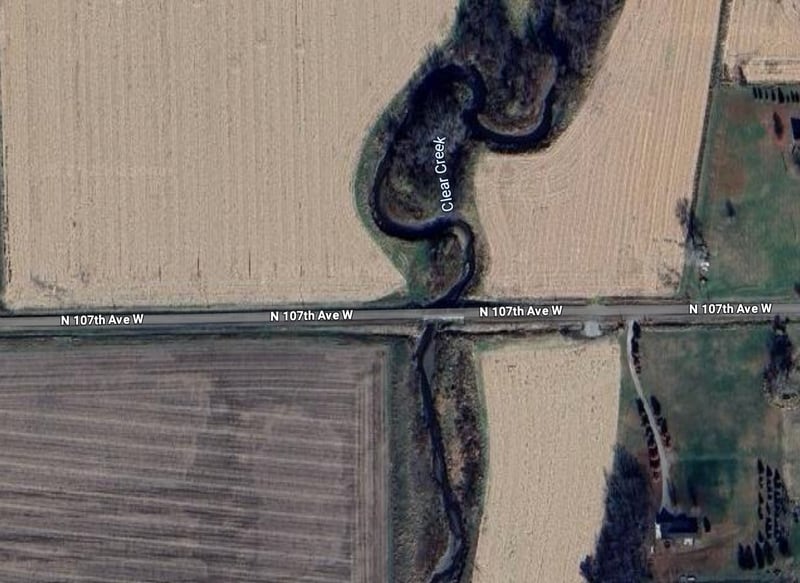 Jasper County acquired concrete for the deck of the new bridge along North 107th Avenue West over Clear Creek.