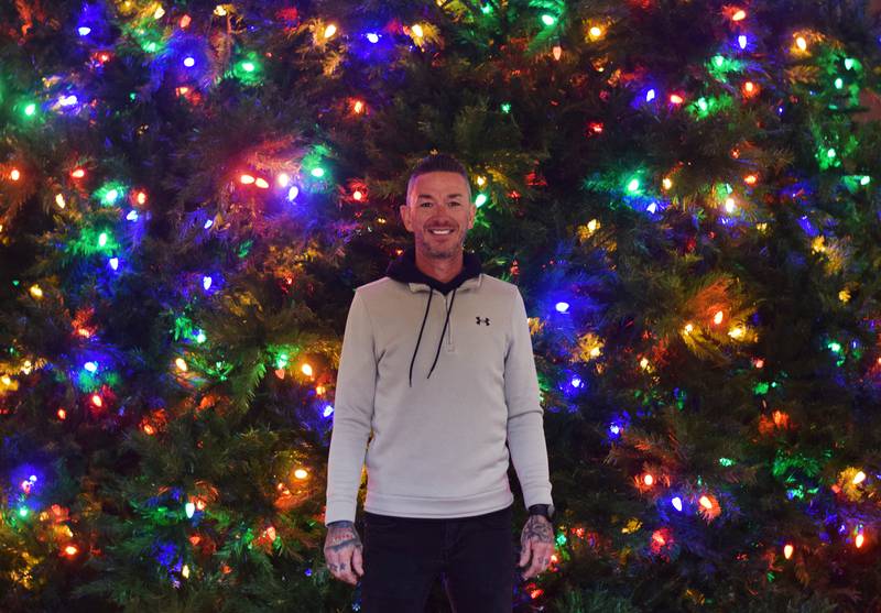 Jasper County Maintenance Director Adam Sparks and his staff are in charge of constructing the 33-foot Christmas tree in the rotunda of the county courthouse every year.