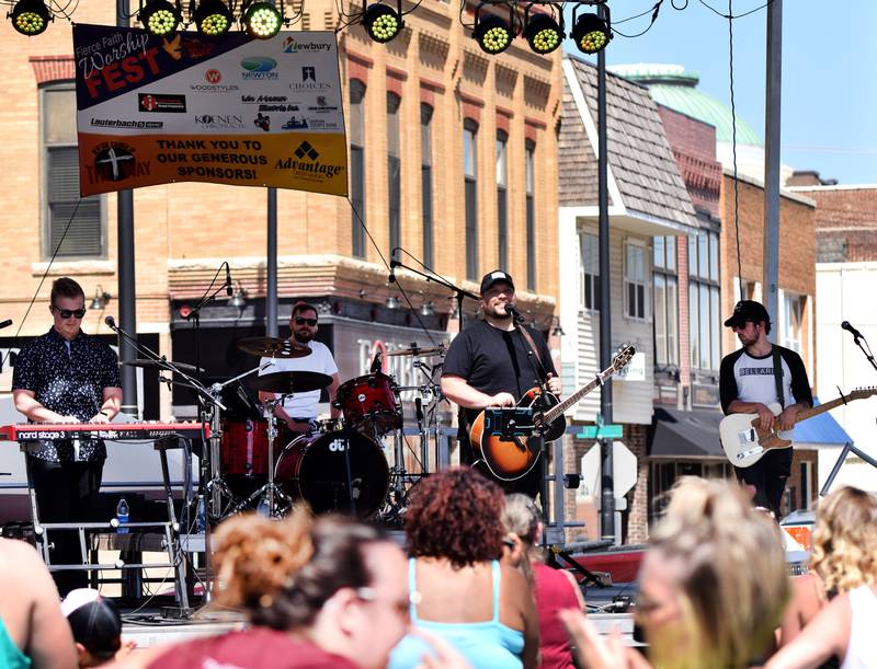 Micah Tyler performs during the inaugural Fierce Faith Music Worship Fest on June 19 in downtown Newton.