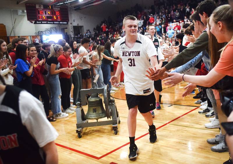 Alex Church greets fans after The Big Game on April 19 at Newton High School.