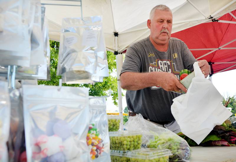 Newton Farmers Market moved from its downtown location to the greenspace of Legacy Plaza this year. The market, which is held 4-6 p.m. every Tuesday, saw hundreds of people attend. Organizers said 34 vendors participated in the market this year, the most the Newton Farmers Market has ever seen.