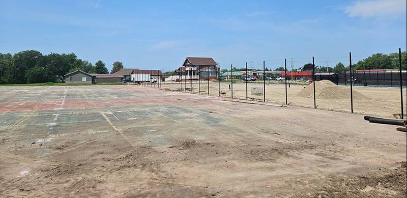 The tennis court project at Aurora Park has needed a number of change orders. The most recent was approved by the city council in a 6-0 vote.