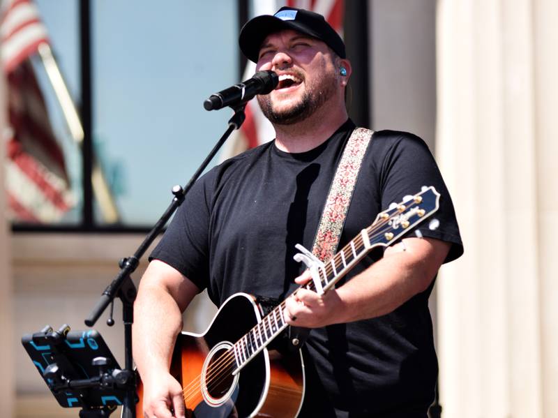 Micah Tyler performs during the inaugural Fierce Faith Music Worship Fest on June 19 in downtown Newton.