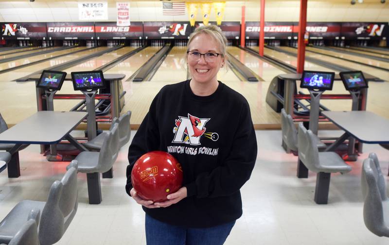 Christie Hughes is a second grade teacher at Emerson Hough Elementary School, but when the dismissal bell rings she switches hats to either head bowling coach for the high school or business owner at Cardinal Lanes – or both! Hughes and her family own the local bowling alley, which serves as a hub for young bowlers to hone their skills.