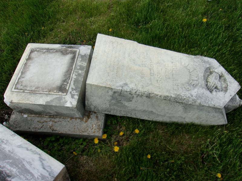 Jasper County Sheriff's Office said 43 headstones at Bethany Cemetery in Sully were damaged sometime between May 11 and May 14. An account has been set up at First State Bank to raise donations for the repairs, which are estimated to cost $1,400.