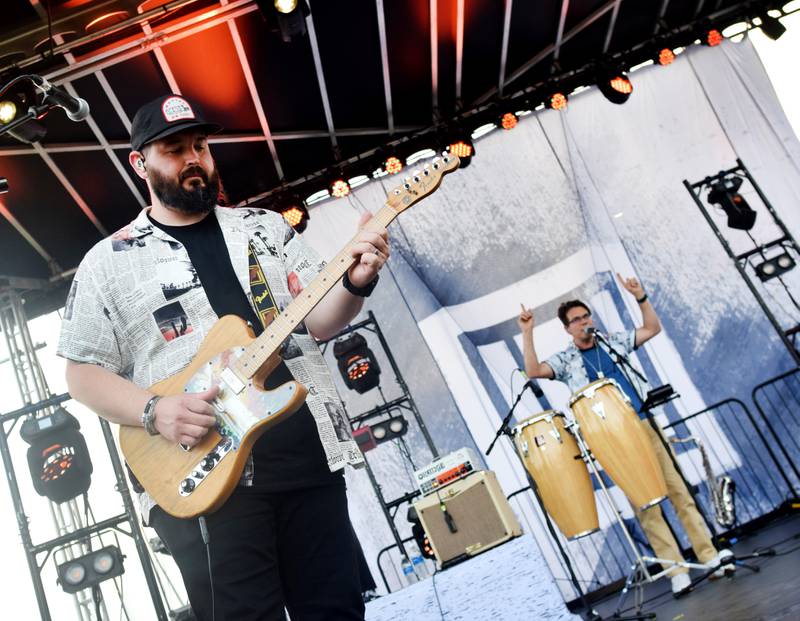 Unspoken performs during the Fierce Faith Music Festival on June 17, 2023, at the green space between DMACC Newton Campus and Legacy Plaza.