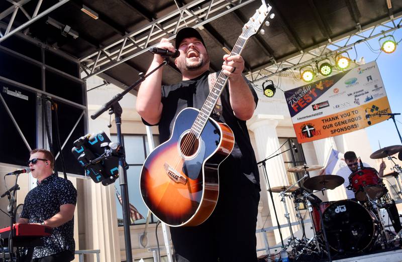 Micah Tyler performs during the inaugural Fierce Faith Music Worship Fest on June 19 in downtown Newton.