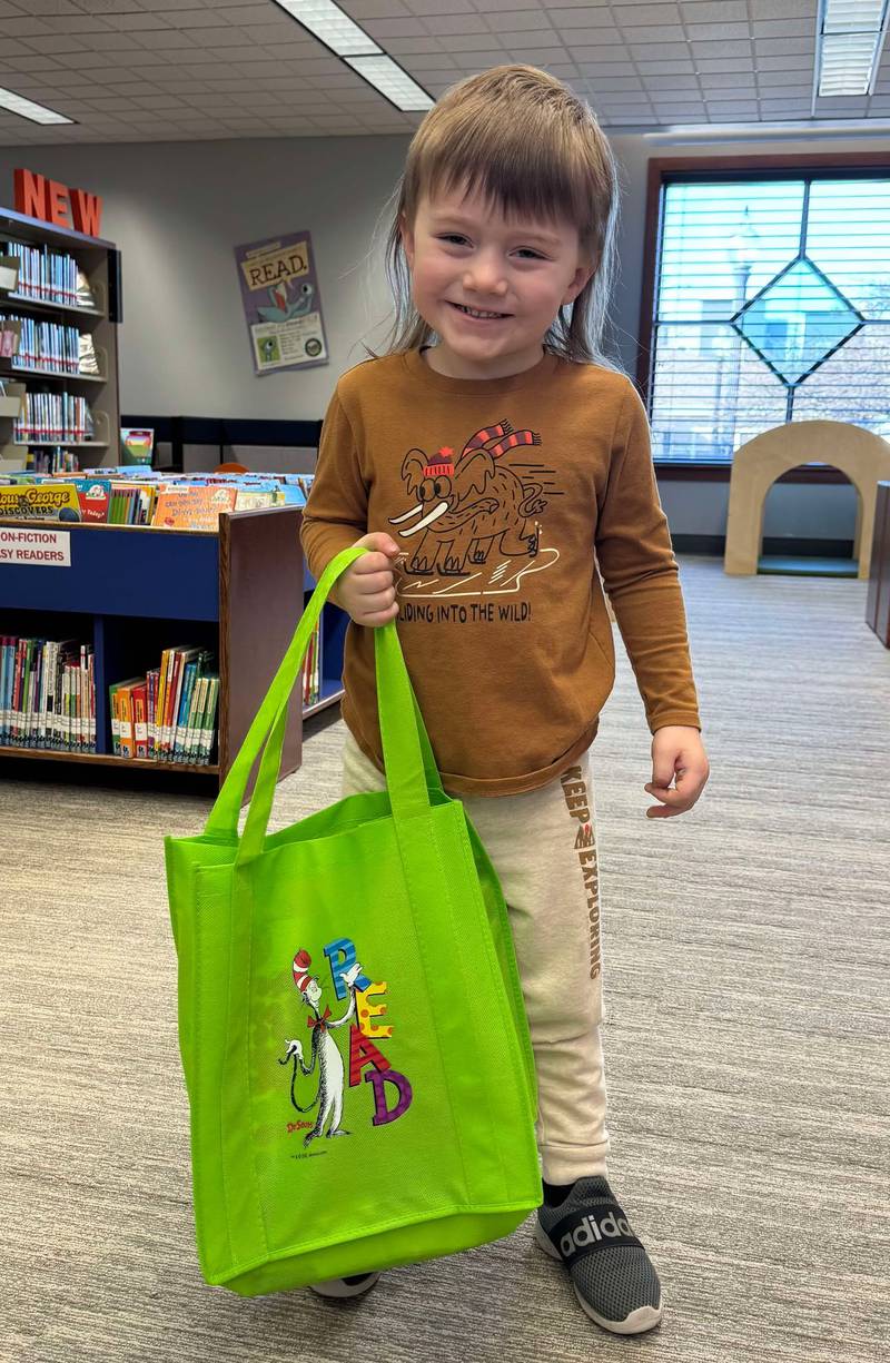 Waylon Schweinebart, 4, has completed the 1,000 Books Before Kindergarten program at the Newton Public Library.