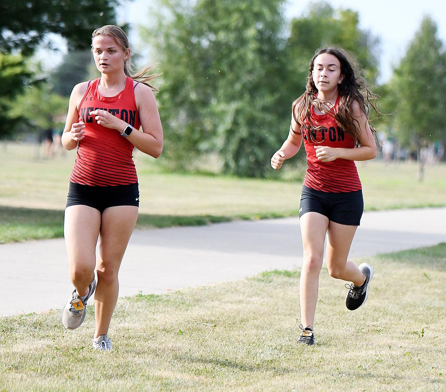 Cameron Sharp, left, and Meghan Trout