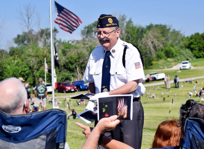Local veterans observe Memorial Day during a ceremony on May 29 at Union Cemetery in Newton.