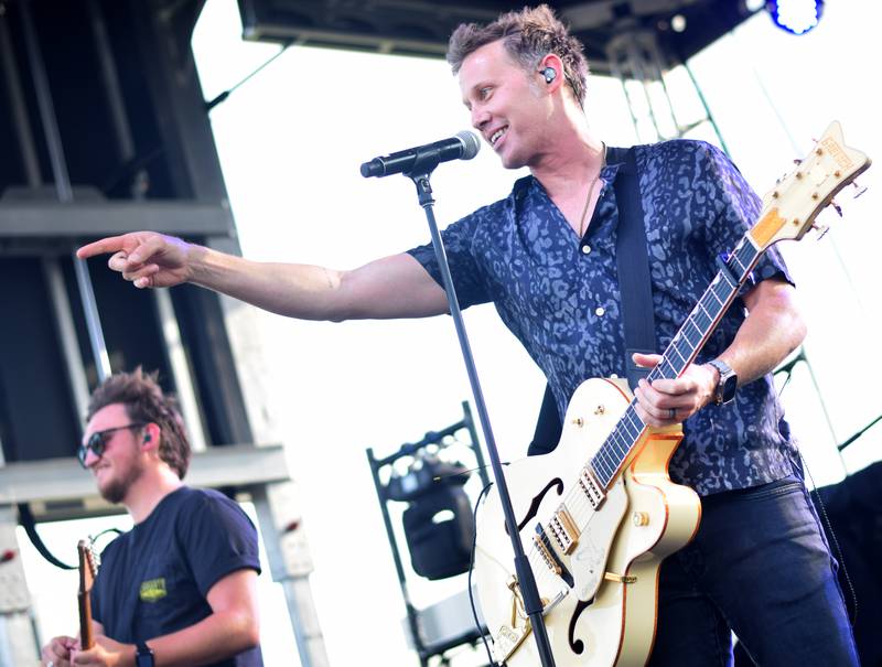 Building 429 performs during the Fierce Faith Music Festival on June 17, 2023, at the green space between DMACC Newton Campus and Legacy Plaza.