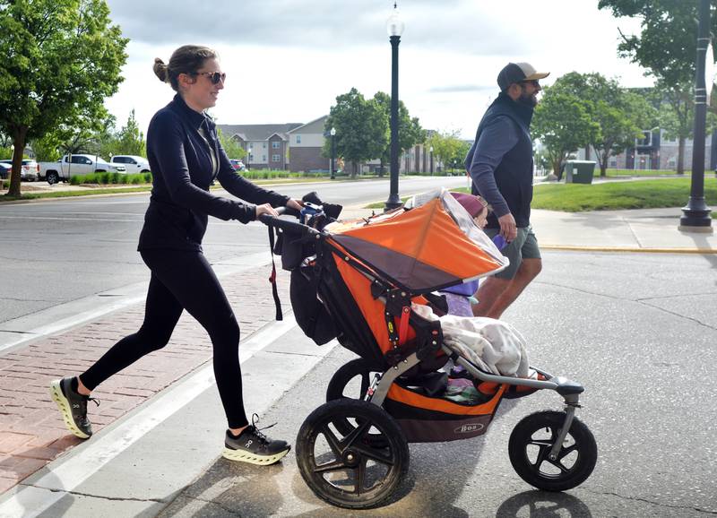 Runners participate in The Phoenix Phase Initiative's fifth annual Run For Her Life 5K and Half-Marathon on May 17 at Legacy Plaza in Newton. More than 110 people showed up for the run.