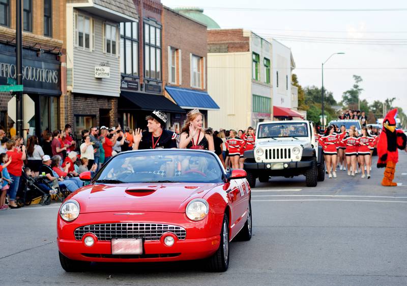 Newton High School celebrates homecoming with a parade and community pep rally on Sept. 28 in the town square.