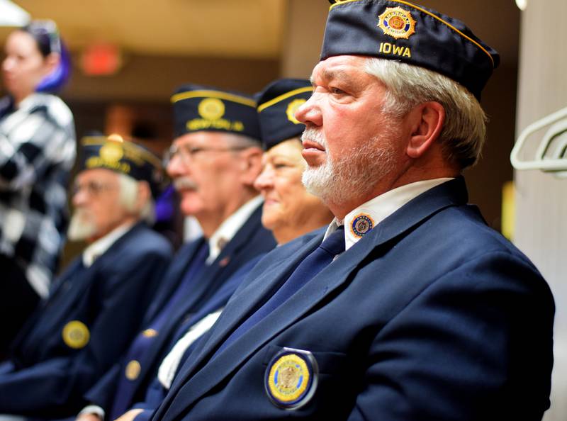 Local veterans were honored during a Veterans Day ceremony Saturday, Nov. 11 at the American Legion Post 111 in Newton. In addition to a volley of rifle fire and the sounding of the Taps, speakers provided benedictions, offered words of encouragement and highlighted the services veterans do for their communities.
