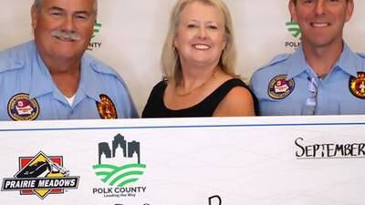 Prairie Meadows donates $50,000 to the Colfax Fire Fighters