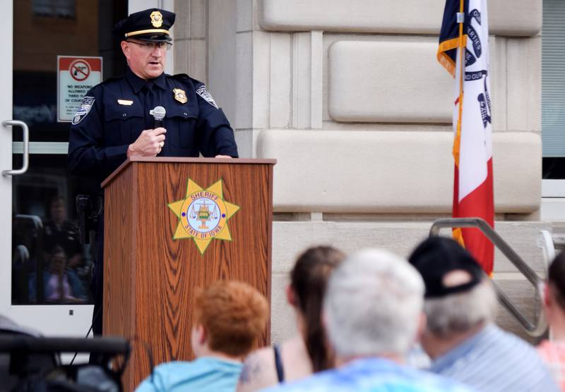 Representatives from all local law enforcement agencies participated in the Jasper County Law Enforcement Memorial service May 18 on the north side of the county courthouse in Newton. Officials from law enforcement agencies, the mayor of Newton and the police department's chaplain gave speeches during the ceremony.